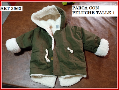ART 3960 PARKA BEBE CON PELUCHE TALLE 1