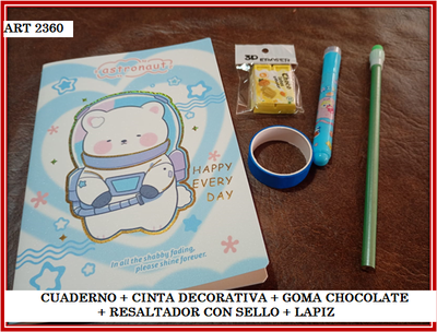 ART 2360 COMBO ANIMALITO ASTRONAUTA