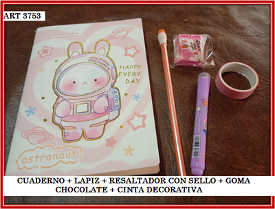 ART 3753 COMBO ANIMALITO ASTRONAUTA