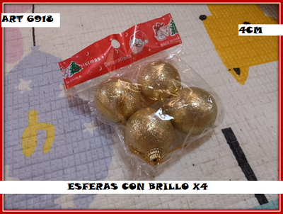 ART 6918 ESFERAS GIBRE 4CM X4