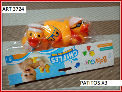 ART 3724 PATITOS CHIFLE X 3