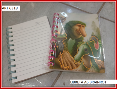 ART 6318 LIBRETA A6 BRAINROT