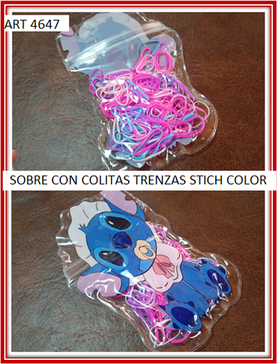 ART 4647 SOBRE CON COLITAS TRENZAS CSTICH (COLOR)