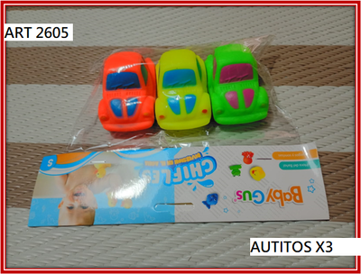 ART 2605 AUTITOS CHIFLE X3