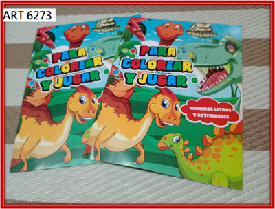 ART 6273 LIBRO COLOREAR DINOSAURIOS