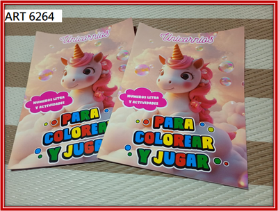 ART 6264 LIBRO COLOREAR UNICORNIO