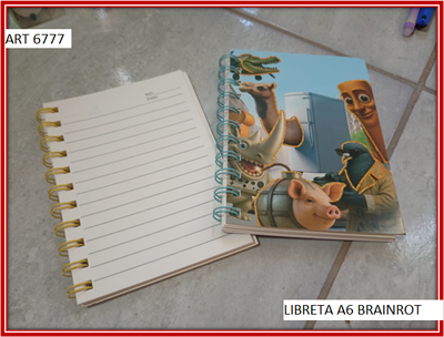 ART 6777 LIBRETA A6 BRAINROT