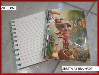 ART 6492 LIBRETA A6 BRAINROT