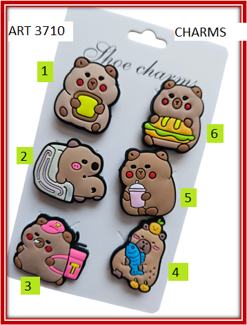 ART 3710 CHARMS CROCS CAPIBARA POR UNIDAD