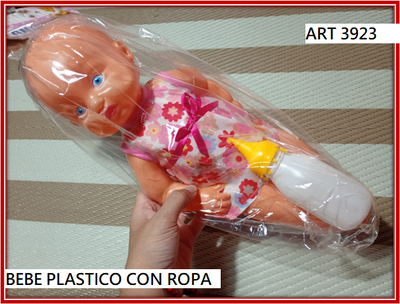 ART 3923 BEBE PLASTICO CON ROPA