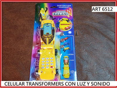 ART 6512 CELULAR TRANSFORMERS CON LUZ Y SONIDO