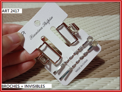 ART 2417 BROCHES + INVISIBLES METAL