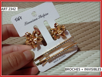 ART 2342 BROCHES + INVISIBLES METAL