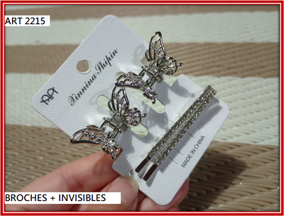 ART 2215 BROCHES + INVISIBLES METAL
