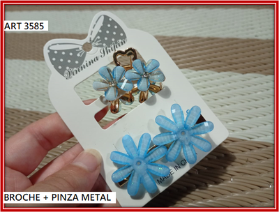ART 3585 BROCHE + PINZA METAL