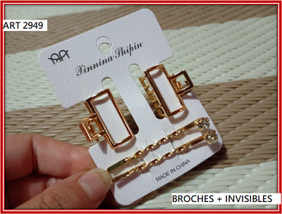 ART 2949 BROCHES + INVISIBLES METAL