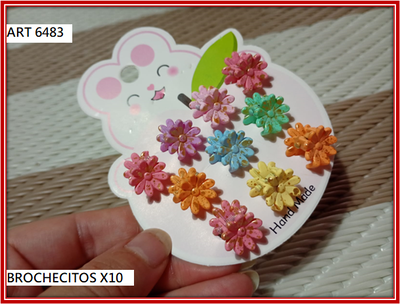 ART 6483 BROCHECITOS MARGARITAS X10