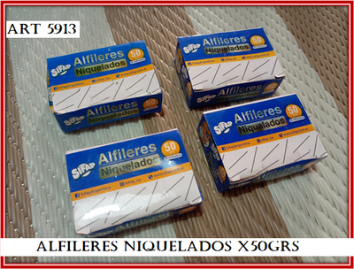ART 5913 ALFILERES NIQUELADOS X50 GRS
