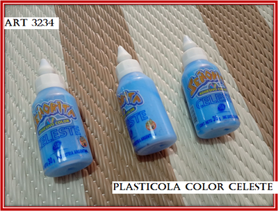 ART 3234 PLASTICOLA COLOR CELESTE