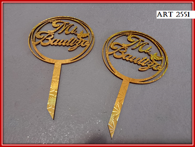 ART 2551 TOPERS MI BAUTISMO MADERA