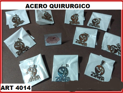 ART 4014 DIJE ZUMBA ACERO QUIRURGICO