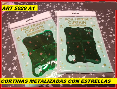 ART 5029 CORTINA METALIZADA CUADRADOS