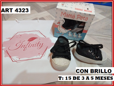 ART 4323 ZAPATILLA NO CAMINANTE CON BRILLO TAALE 2 (3 a 5 meses)