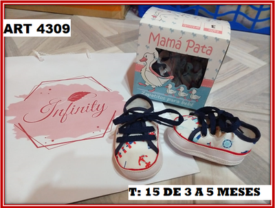 ART 4309 ZAPATILLAS NO CAMINANTE TALLE 2 (3 a 5 meses)