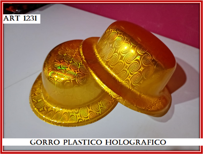 ART 1231 GORRO PLASTICO HOLOGRAFICO