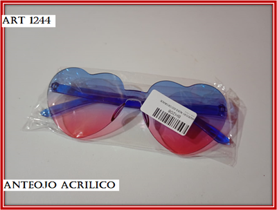 ART 1244 ANTEOJO CORAZON ACRILICO DEGRADE 