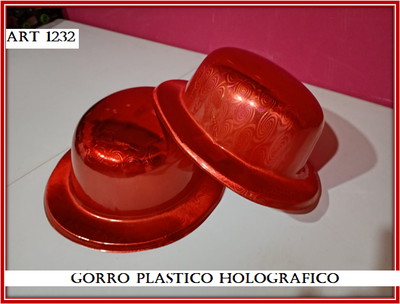 ART 1232 GORRO PLASTICO HOLOGRAFICO