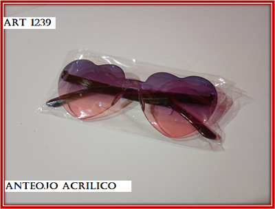 ART 1239 ANTEOJO ACRILICO CORAZON DEGRADE