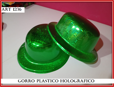 ART 1236 GORRO PLASTICO HOLOGRAFICO