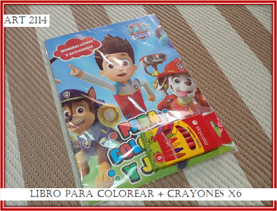 ART 2114 LIBRO COLOREAR + CRAYONES X6
