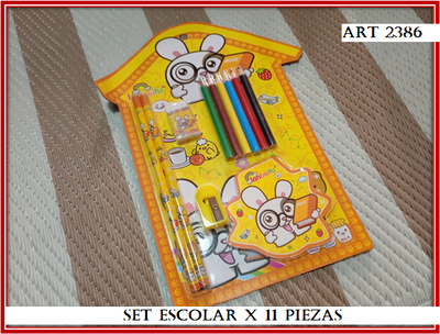 ART 2386 SET ESCOLAR X11 PIEZAS