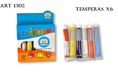 ART 1302 TEMPERAS X6