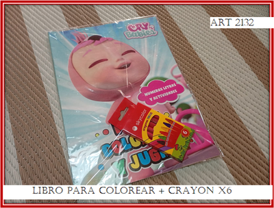 ART 2132 LIBRO PARA COLOREAR + CRAYONES X6