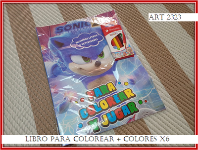 ART 2323 LIBRO COLOREAR + COLORES X6