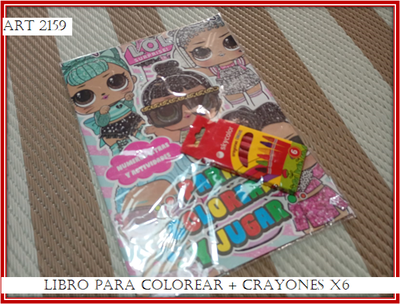 ART 2159 LIBRO COLOREAR + 6 CRAYONES