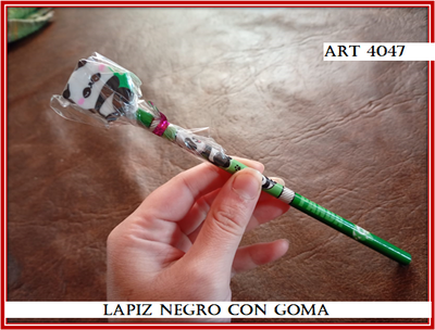 ART 4047 LAPIZ NEGRO CON GOMA PANDA