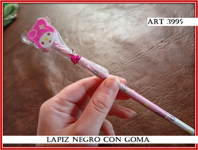 ART 3995 LAPIZ NEGRO CON GOMA SANRIO