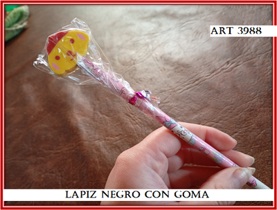ART 3988 LAPIZ NEGRO CON GOMA SANRIO