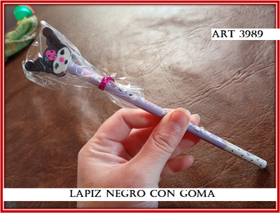 ART 3989 LAPIZ NEGRO CON GOMA SANRIO