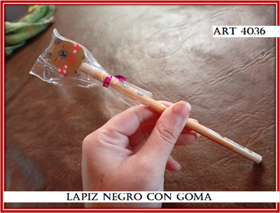 ART 4036 LAPIZ NEGRO CON GOMA CAPIBARA