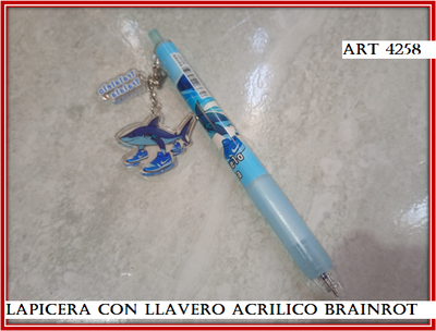 ART 4258 LAPICERA LLAVERO ACRILICO BRAINROT