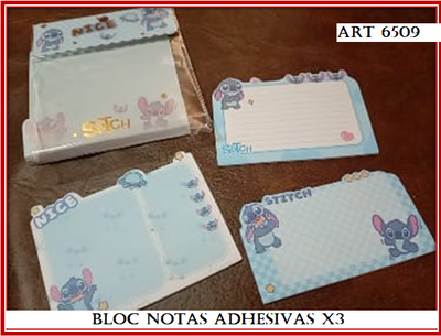 ART 6509 BLOC NOTAS ADHESIVAS X3 STICH