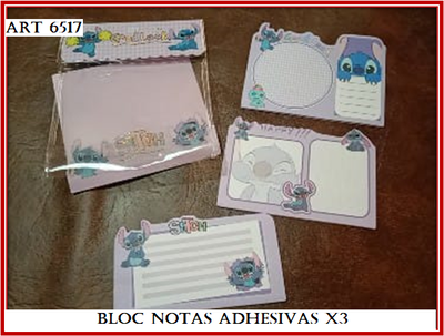 ART 6517 BLOC NOTAS ADHESIVAS X3 STICH