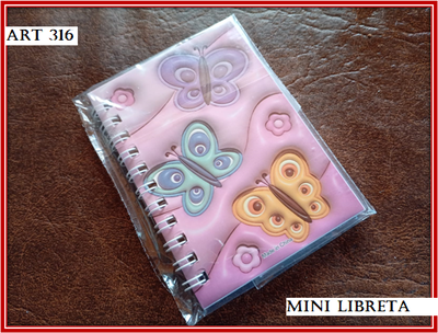ART 316 MINI LIBRETA MARIPOSAS