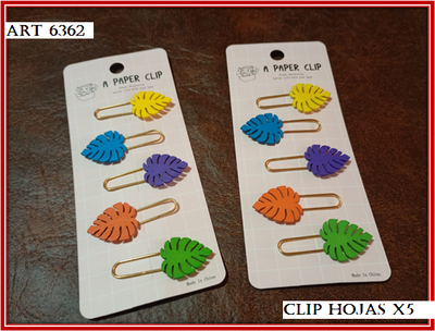 ART 6362 CLIP HOJAS X5