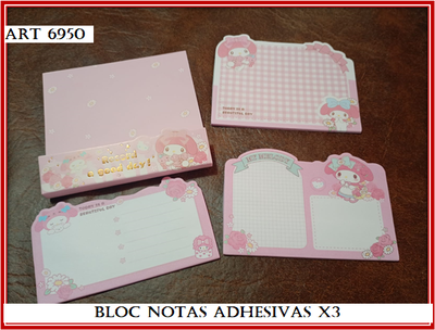 ART 6950 BLOC NOTAS ADHESIVAS X3 MY MELODY